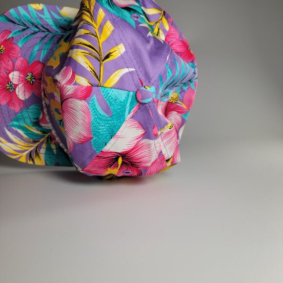 Rare Maui Blue Hawaiian Snapback Rope Hat - Floral Pattern - Picture 4 of 7